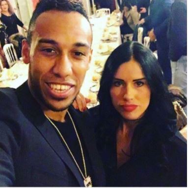 Pierre Aubameyang's father and mother Pierre-Emerick Aubameyang and Alysha Behague
